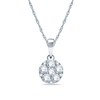 Thumbnail Image 1 of Previously Owned - 1/4 CT. T.W. Diamond Cluster Pendant in 10K White Gold