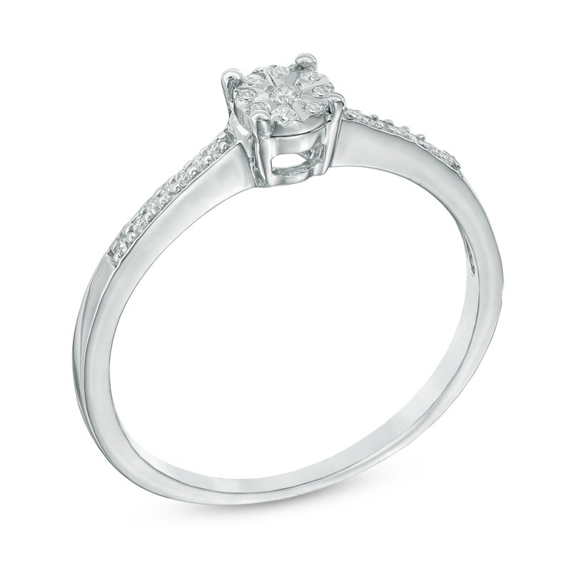 Main Image 2 of Previously Owned - Diamond Accent Promise Ring in 10K White Gold