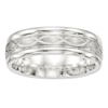 Thumbnail Image 1 of Previously Owned - 7.0mm Infinity Stripe Brushed Wedding Band in Sterling Silver