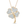 Thumbnail Image 1 of Previously Owned - 1/15 CT. T.W. Diamond Heart-Shaped Clover Pendant in 10K Gold