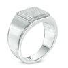 Thumbnail Image 2 of Previously Owned - 1/4 CT. T.W. Composite Diamond Square Frame Ring in Sterling Silver