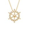 Thumbnail Image 1 of Previously Owned - Diamond Accent Ship's Wheel Pendant in 10K Gold