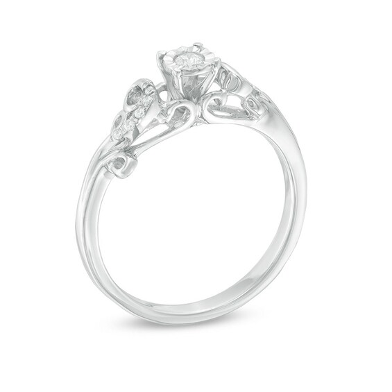 Previously Owned - 1/10 CT. T.w. Diamond Promise Ring in Sterling Silver