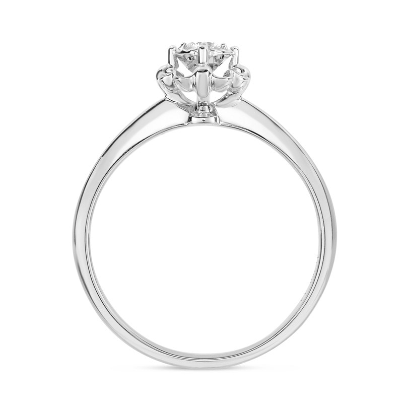 Main Image 2 of Previously Owned - Diamond Accent Solitaire Frame Promise Ring in 10K White Gold
