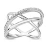 Thumbnail Image 1 of Previously Owned - 1/5 CT. T.W. Diamond Three Loop Ring in Sterling Silver