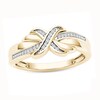 Thumbnail Image 1 of Previously Owned - 1/15 CT. T.W. Diamond "X" Ring in 10K Gold