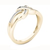 Thumbnail Image 2 of Previously Owned - 1/15 CT. T.W. Diamond "X" Ring in 10K Gold