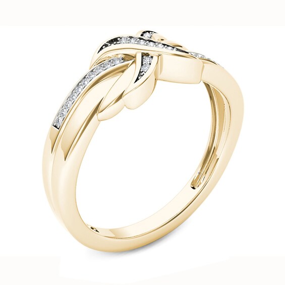 Previously Owned - 1/15 CT. T.w. Diamond "X" Ring in 10K Gold