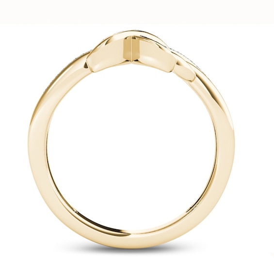 Previously Owned - 1/15 CT. T.w. Diamond "X" Ring in 10K Gold