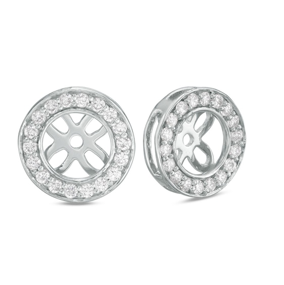 Previously Owned - 1/2 CT. T.w. Diamond Frame Earring Jackets in 10K White Gold