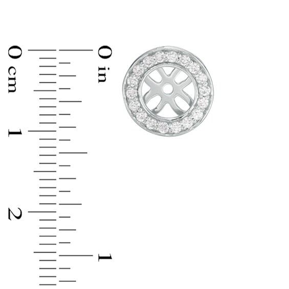 Previously Owned - 1/2 CT. T.w. Diamond Frame Earring Jackets in 10K White Gold