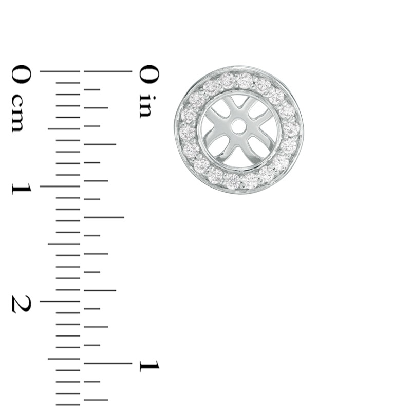 Main Image 2 of Previously Owned - 1/2 CT. T.W. Diamond Frame Earring Jackets in 10K White Gold