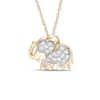 Thumbnail Image 1 of Previously Owned - 1/10 CT. T.W. Diamond Elephant Pendant in 10K Gold