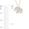 Thumbnail Image 2 of Previously Owned - 1/10 CT. T.W. Diamond Elephant Pendant in 10K Gold