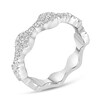 Thumbnail Image 2 of Previously Owned - 1/2 CT. T.W. Diamond Frame Stackable Band in 10K White Gold