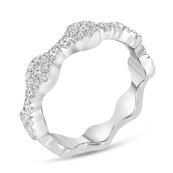 Previously Owned - 1/2 CT. T.w. Diamond Frame Stackable Band in 10K White Gold