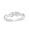 Thumbnail Image 1 of Previously Owned - 1/15 CT. T.W. Diamond Tri-Sides Infinity Shank Promise Ring in Sterling Silver