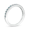 Thumbnail Image 3 of Previously Owned - 1/8 CT. T.W.  Blue Diamond Anniversary Band in 14K White Gold