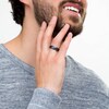 Thumbnail Image 2 of Previously Owned - 7.0mm Satin center Bevelled Edge Comfort-Fit Band in Black Titanium
