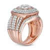 Thumbnail Image 3 of Previously Owned - 2-1/4 CT. T.W. Multi-Diamond Frame Multi-Row Vintage-Style Three Piece Bridal Set in 10K Rose Gold