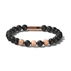 Thumbnail Image 1 of Previously Owned - Bulova Jewelry Latin GRAMMY AWARDS® 8.3mm Stainless Steel and Lava Stone Bead Bracelet - 7.5&quot;