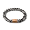 Thumbnail Image 1 of Previously Owned - Bulova Jewelry Latin GRAMMY AWARDS® 1.57mm Curb Chain Bracelet in Two-Tone Stainless Steel - 7.5"