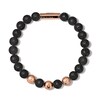 Thumbnail Image 2 of Previously Owned - Bulova Jewelry Latin GRAMMY AWARDS® 8.3mm Stainless Steel and Lava Stone Bead Bracelet - 9.0"
