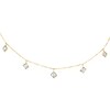 Thumbnail Image 1 of Previously Owned - LexiMazz 1/2 CT. T.W. Diamond Tilted Squares Station Choker Necklace in 14K Gold - 16"