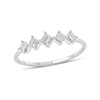 Thumbnail Image 1 of Previously Owned - 1/3 CT. T.W. Princess-Cut Tilted Five Stone Ring in 10K White Gold