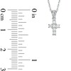 Thumbnail Image 2 of Previously Owned - 1/10 CT. T.W. Diamond Mini Cross Pendant in 14K White Gold