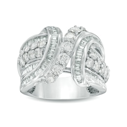 Previously Owned - 2 CT. T.W. Diamond Bypass Ring in 10K White Gold