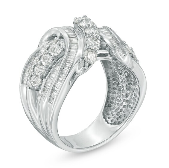 Previously Owned - 2 CT. T.w. Diamond Bypass Ring in 10K White Gold