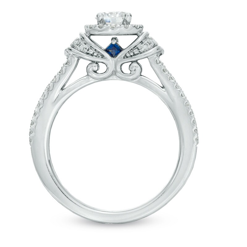 Main Image 3 of Previously Owned - Vera Wang Love Collection 3/4 CT. T.W. Diamond Collar Engagement Ring in 14K White Gold