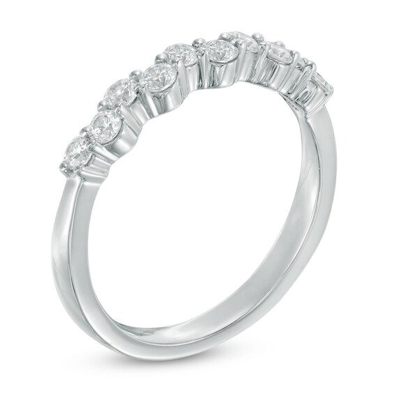 Previously Owned - 1/2 CT. T.w. Diamond Zig-Zag Anniversary Band in 14K White Gold