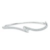 Thumbnail Image 1 of Previously Owned - Ever Us® 1/2 CT. T.W. Two-Stone Diamond Bypass Bangle in 14K White Gold