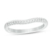 Thumbnail Image 1 of Previously Owned - Love's Destiny by Peoples 1/8 CT. T.W. Diamond Contour Wedding Band in 14K White Gold