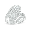 Thumbnail Image 1 of Previously Owned - Ever Us® 2 CT. T.W. Two-Stone Diamond Bypass Frame Ring in 14K White Gold