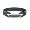 Thumbnail Image 0 of Previously Owned - Men's Leather Strap Bracelet with Ribbed Bar Stainless Steel and Black IP Clasp - 9.0"
