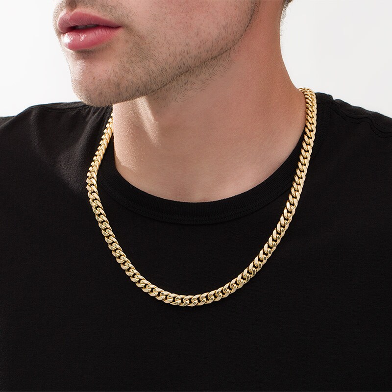 Main Image 2 of Previously Owned - Men's 3.5mm Cuban Curb Chain Necklace in 10K Gold - 22"