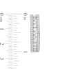 Thumbnail Image 3 of Previously Owned - 2 CT. T.W. Diamond Multi-Row Oval Hoop Earrings in 10K White Gold