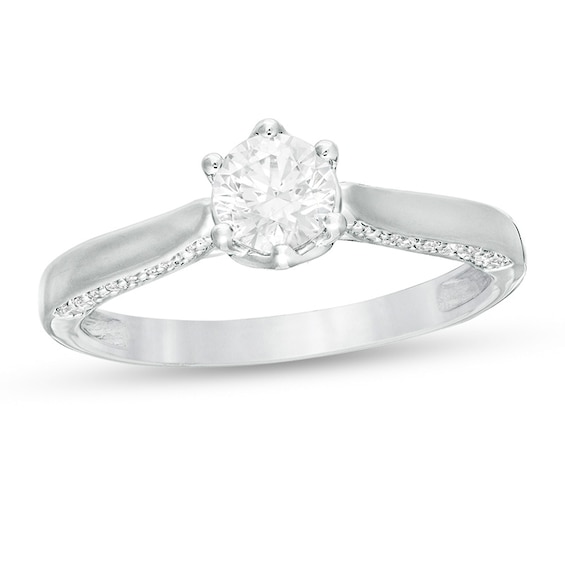 Previously Owned - 3/4 CT. T.w. Diamond Engagement Ring in 14K White Gold