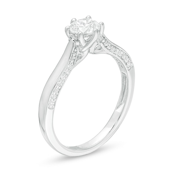 Previously Owned - 3/4 CT. T.w. Diamond Engagement Ring in 14K White Gold