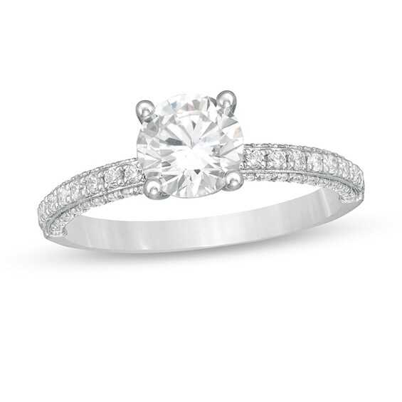 Previously Owned - Celebration Ideal 1 CT. T.w. Diamond Engagement Ring in 14K White Gold