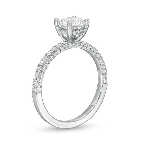 Previously Owned - Celebration Ideal 1 CT. T.w. Diamond Engagement Ring in 14K White Gold