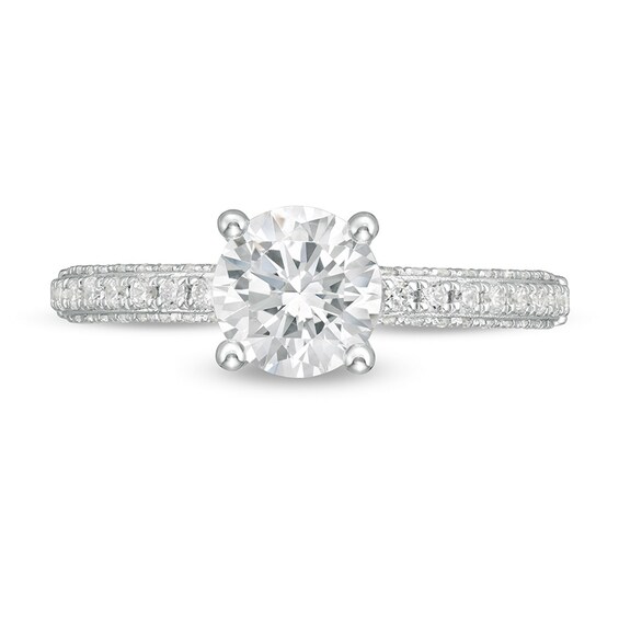 Previously Owned - Celebration Ideal 1 CT. T.w. Diamond Engagement Ring in 14K White Gold