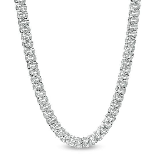 Previously Owned - Men's 6.0mm Diamond-Cut Cuban Link Chain Necklace in Solid Sterling Silver - 22"