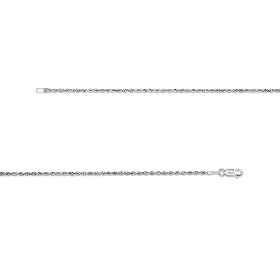 Previously Owned - 1.6mm Glitter Rope Chain Necklace in Solid 10K White Gold - 18"