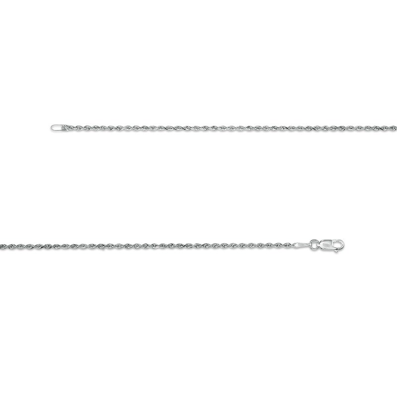 Main Image 3 of Previously Owned - 1.6mm Glitter Rope Chain Necklace in Solid 10K White Gold - 18"