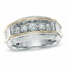 Previously Owned - Men's 1 CT. T.w. Diamond Five Stone Band In 10K Two-Tone Gold