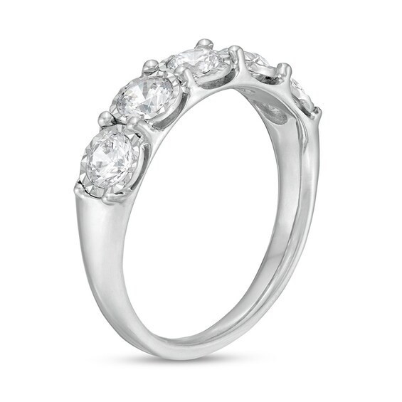Previously Owned - 1 CT. T.w. Diamond Five Stone Anniversary Band in 10K White Gold